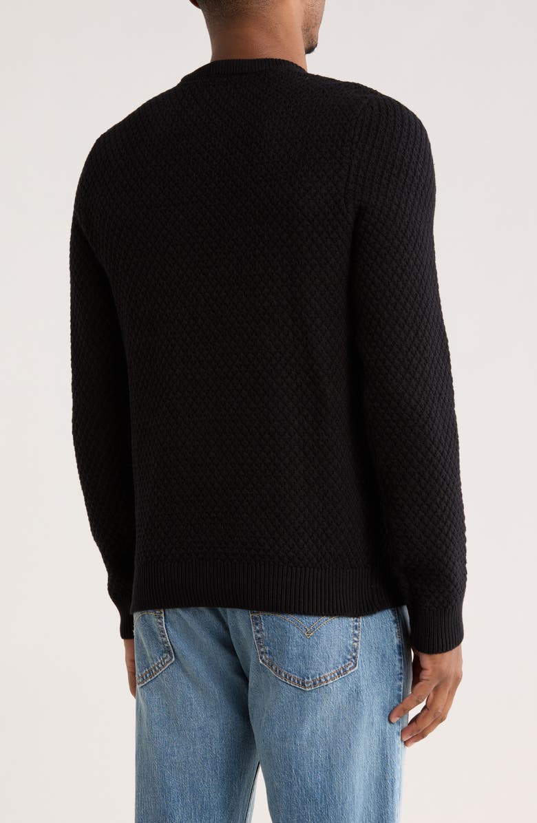 SOUL OF LONDON Cotton Crewneck Sweater, Alternate, color, Black