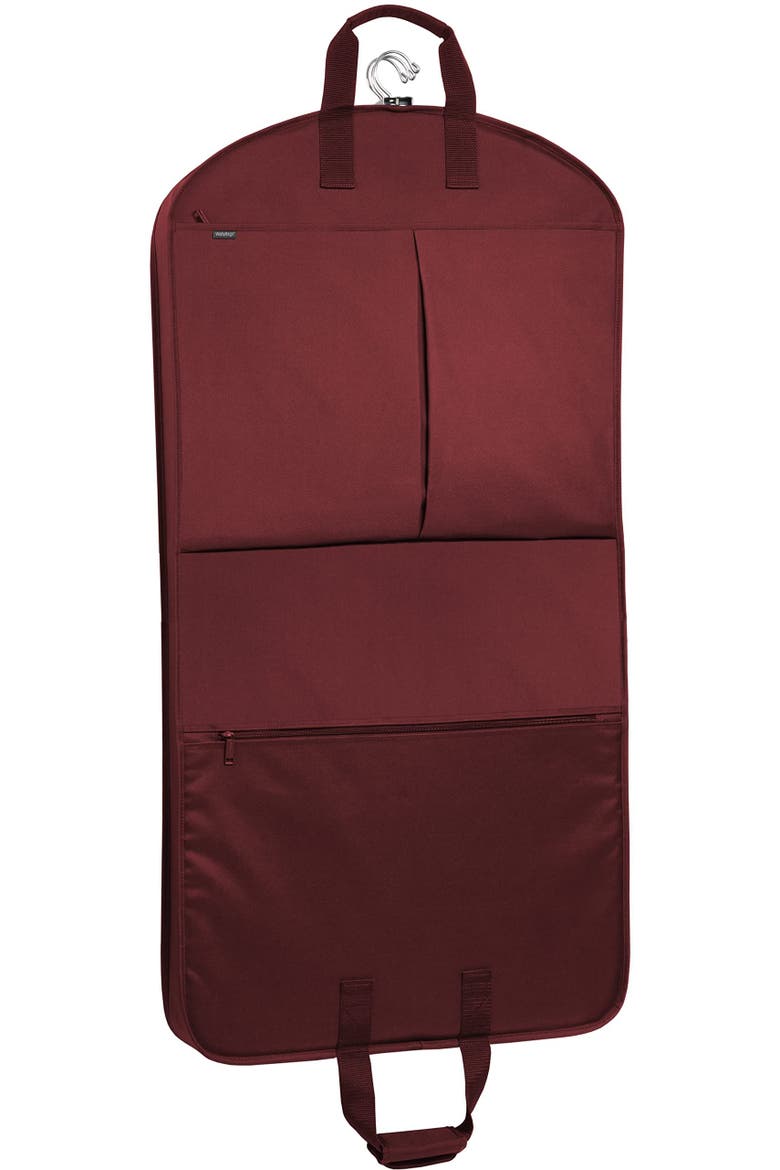 45" Deluxe Extra Capacity Travel Garment Bag with two accessory, Alternate, color, Merlot