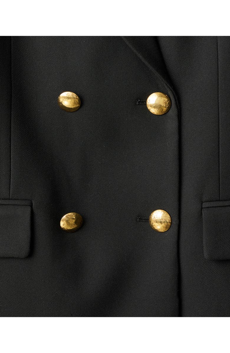 MANGO Farah Double Breasted Blazer, Alternate, color, Black