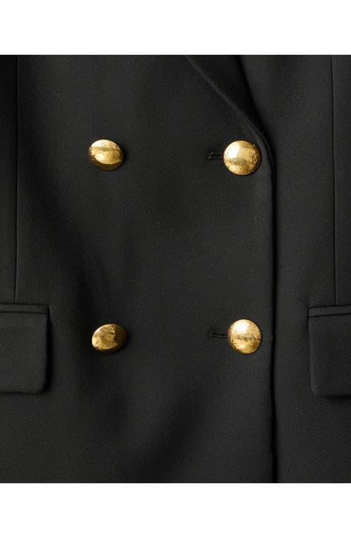 Mango Farah Double Breasted Blazer In Black
