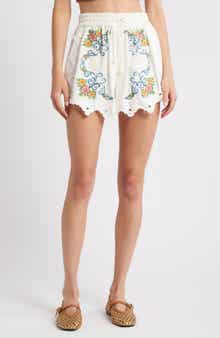 FARM Rio Grandma's Treasure Linen Blend Shorts