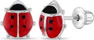 In Season Jewelry Adorable Enamel Ladybug Earrings