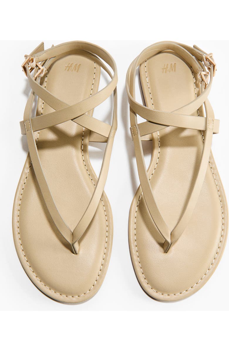 H&M Strappy Sandals, Alternate, color, Light Beige