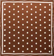 Lost Pattern Retro Polka Dot Silk Square Bandana