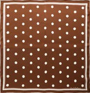 Lost Pattern Retro Polka Dot Silk Square Bandana