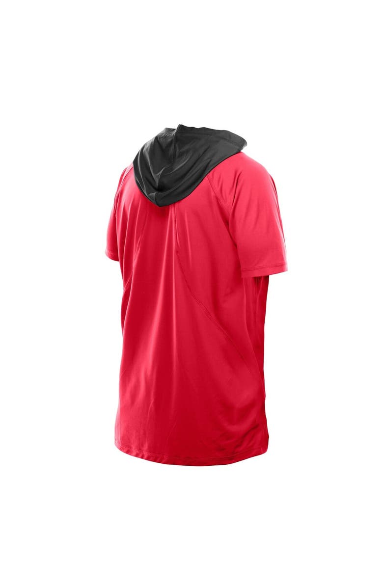 New Era Men's New Era  Scarlet San Francisco 49ers Combine Authentic Hooded Raglan Short-Sleeve T-Shirt, Alternate, color, Scarlet