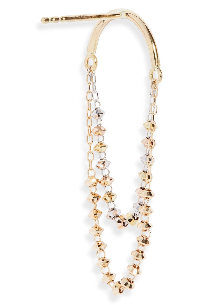 Crescent Drop Earrings, Alternate, color, 18KYG
