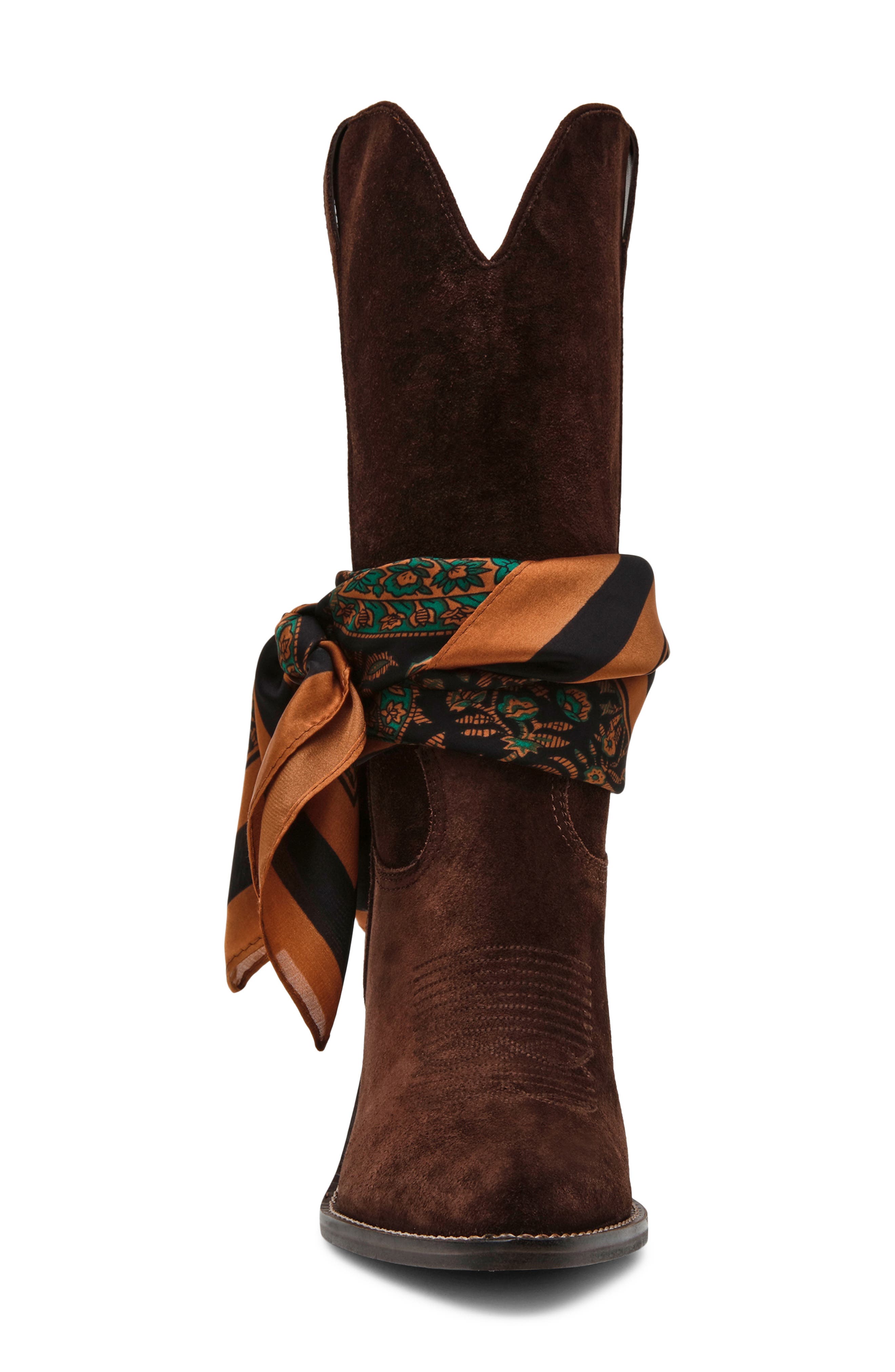 Steve Madden Sally Scarf Boot, Alternate, color, Brown Suede