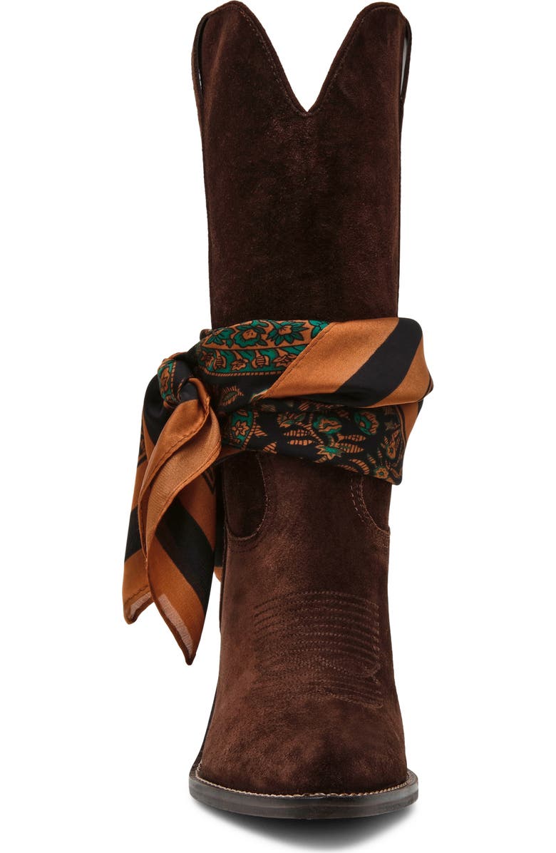 Steve Madden Sally Scarf Boot, Alternate, color, Brown Suede