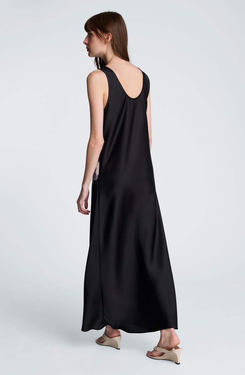 Kenneth Cole Floral Print Sleeveless Satin Maxi Dress, Alternate, color,