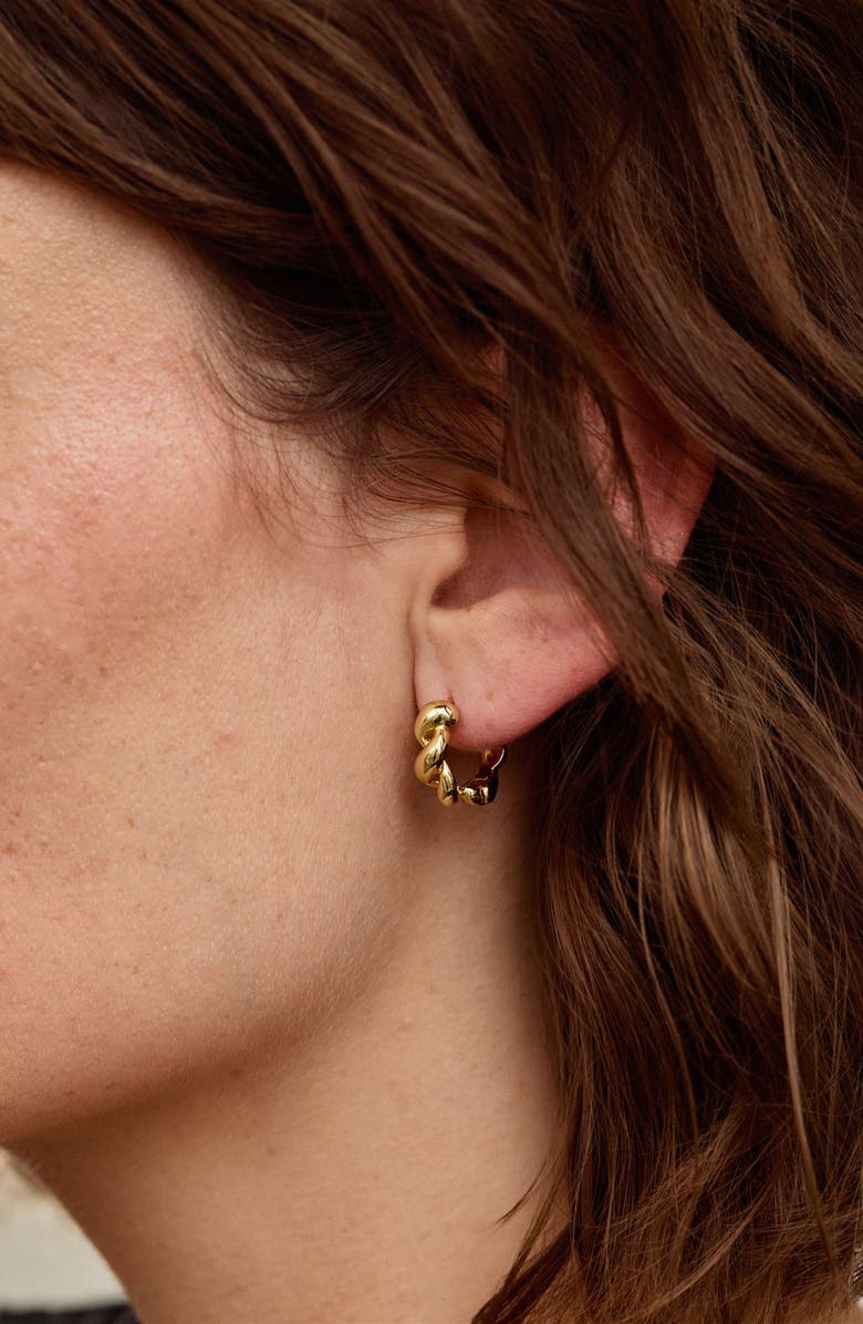 Set & Stones Tessa Twist Hoop Earrings, Alternate, color, Gold