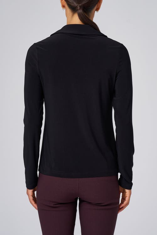 Franne Golde Luxe Stretch Jersey Button-up In Multi