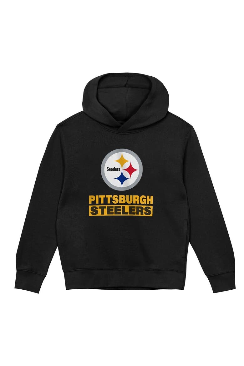 Toddler Outerstuff  Black Pittsburgh Steelers Back to Basics Hoodie, Alternate, color, Black