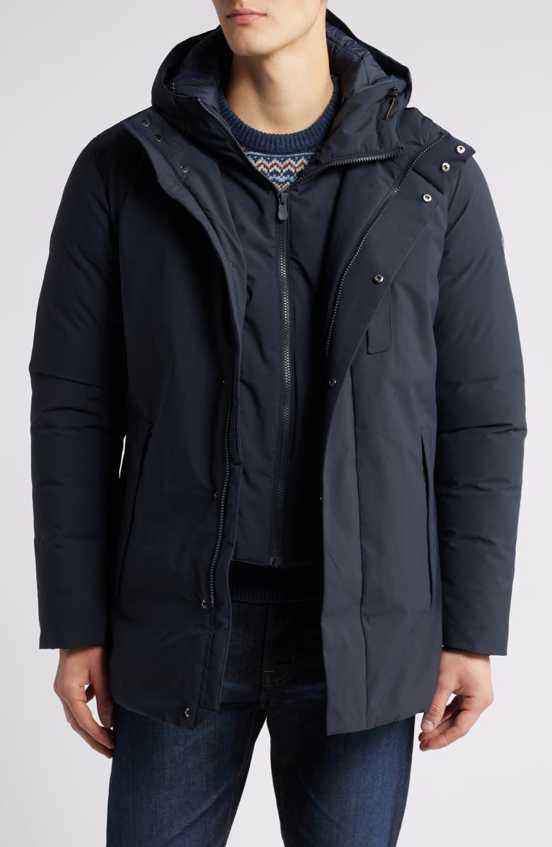 Save The Duck Sesle Bib Inset Hooded Parka, Main, color, 