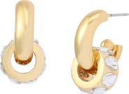 Kurt Geiger London Rondelle Huggie Hoop Drop Earrings