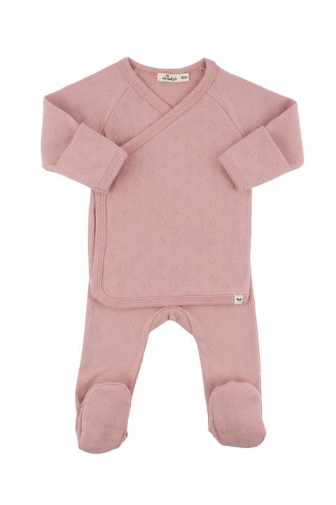 Hearts Pointelle Wrap Top Set (Baby)