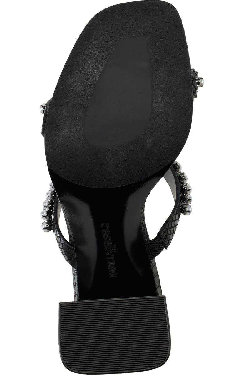 KARL LAGERFELD PARIS Rayan Rhinestone Block Heel Sandal, Alternate, color,