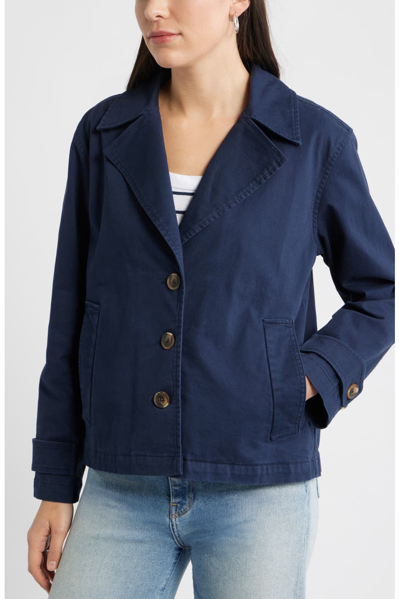 Swing Trench Coat, Alternate, color, NAVY STILL