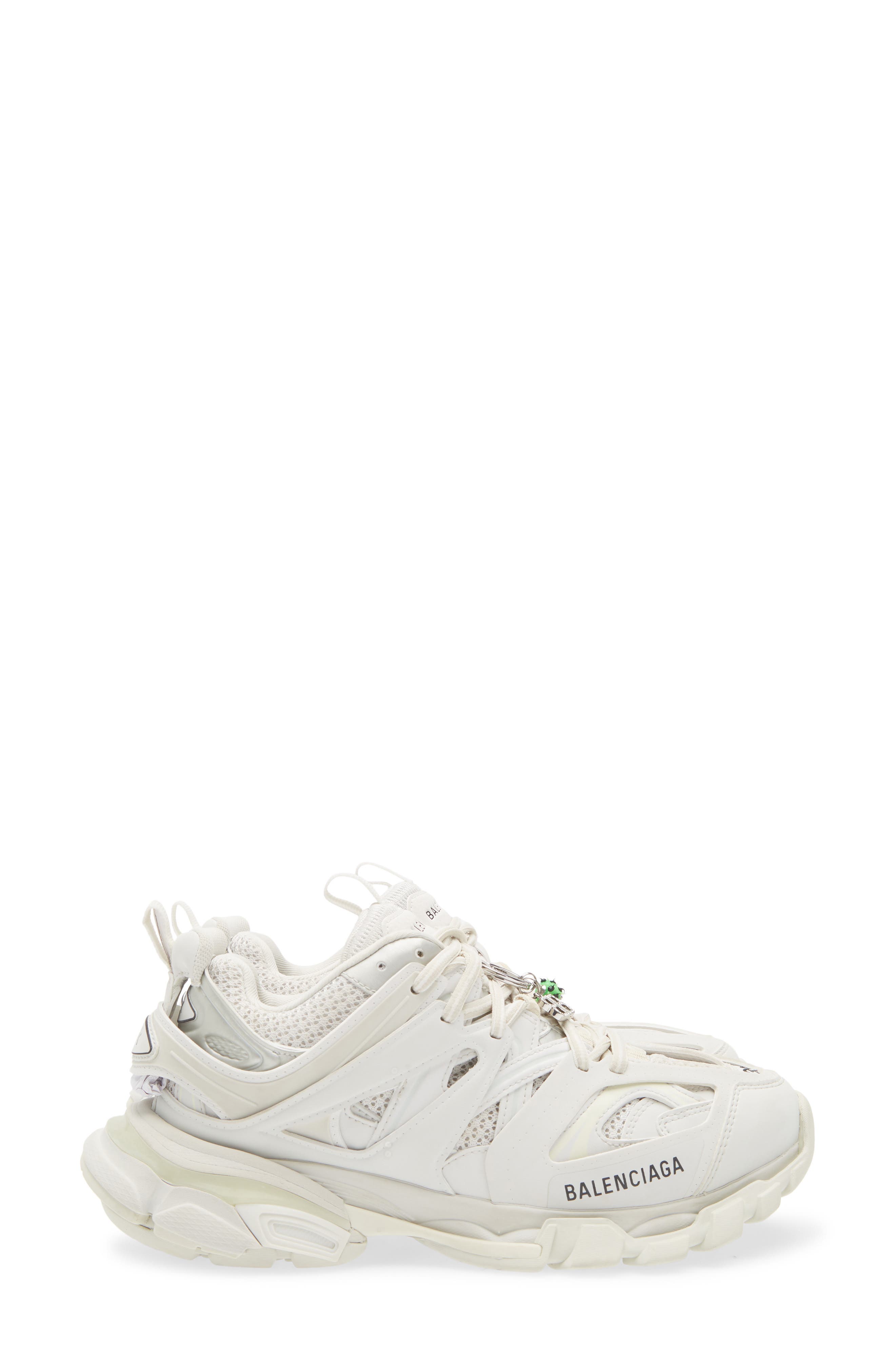 Balenciaga Track Charms Sneaker, Alternate, color, White