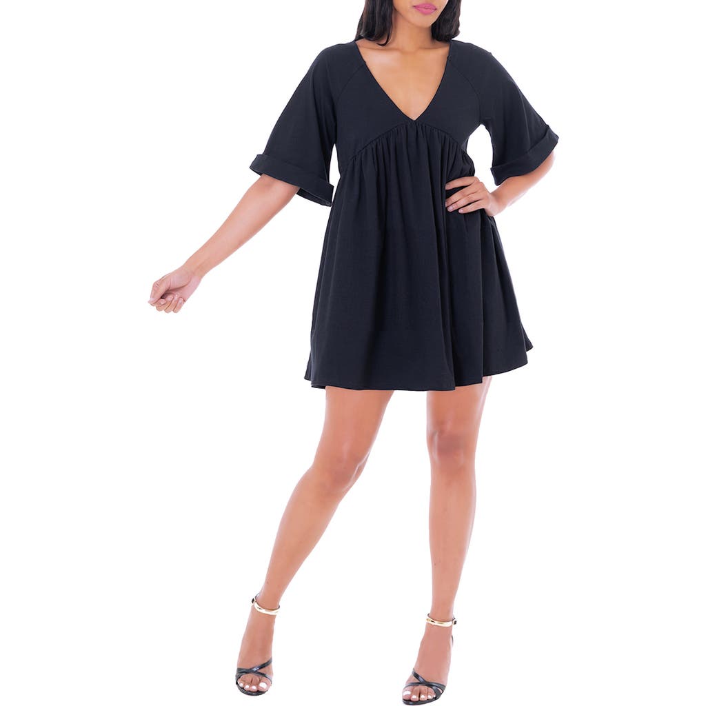 Dai Moda Annie Flare Minidress In Black