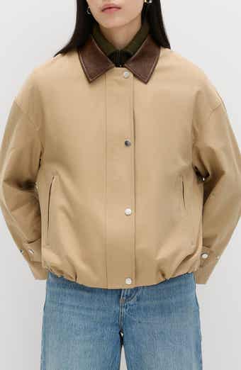 Cotton Blend Twill Bomber Jacket