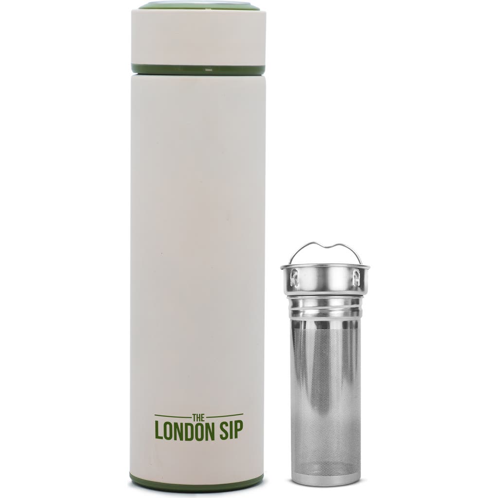 London Sip Infuser Bottle 16oz In White