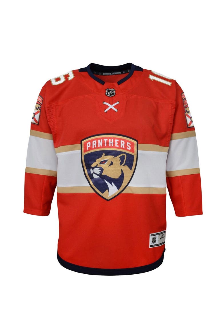 Youth Aleksander Barkov Red Florida Panthers Home Captain Replica Player Jersey, Alternate, color, Red