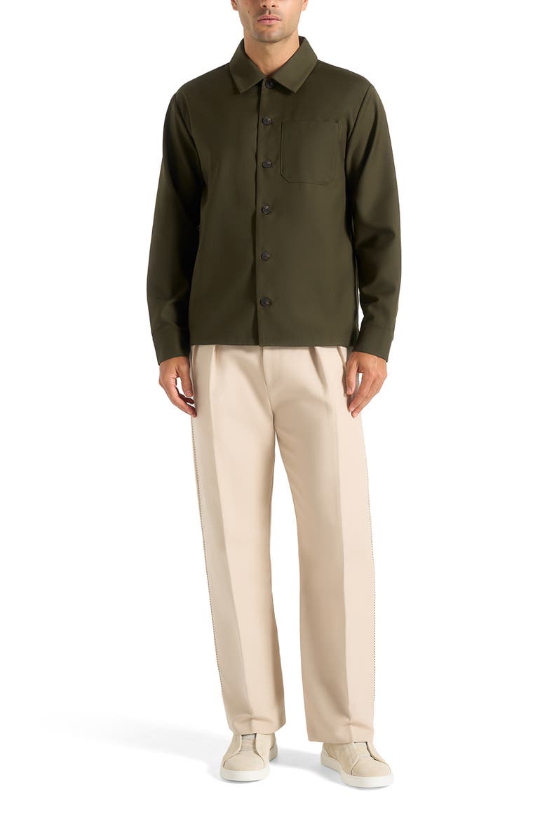 Valentin Classic Long Sleeve Shirt, Alternate, color, Olive