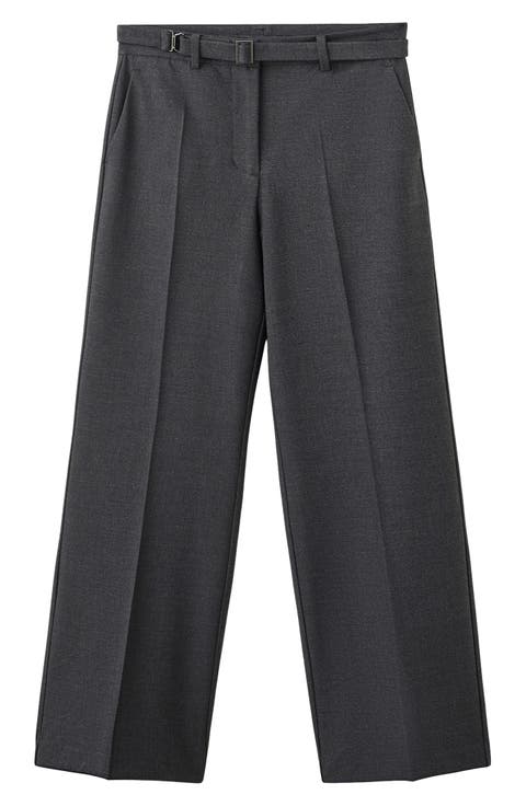 Belted Straight Leg Pants (Regular & Plus)
