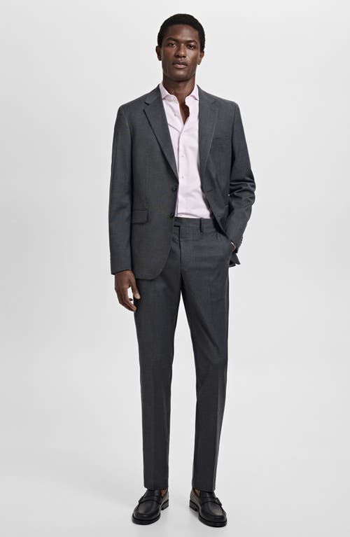 Mango Slim Fit Cotton Suit Button-up Shirt In Pink