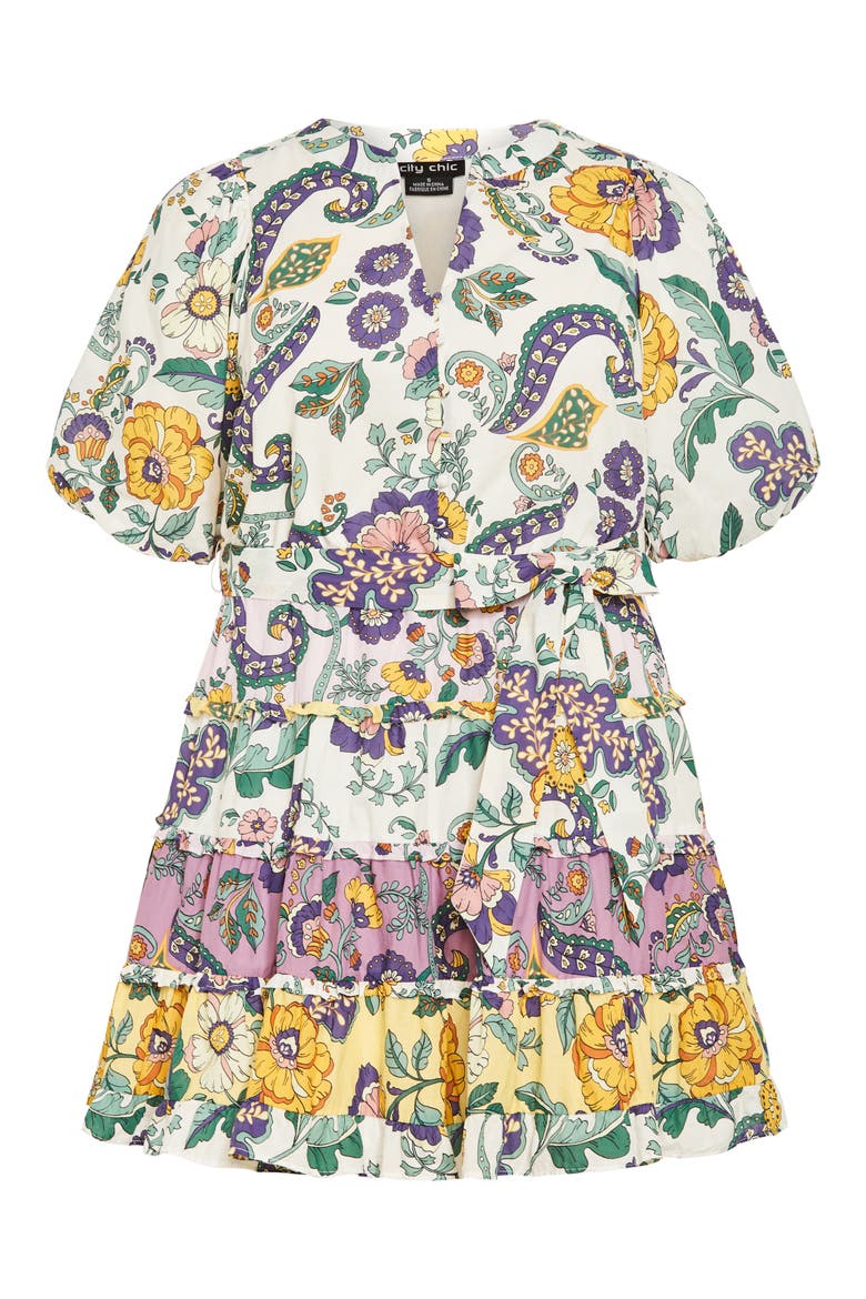 Leona Tie Waist Cotton Dress, Alternate, color, JACARANDA PURPLE