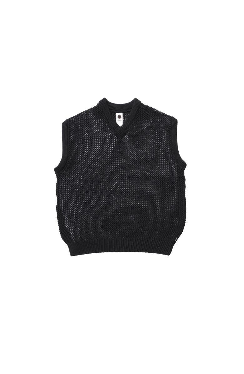 vowels Knitted Vest, Main, color, Black