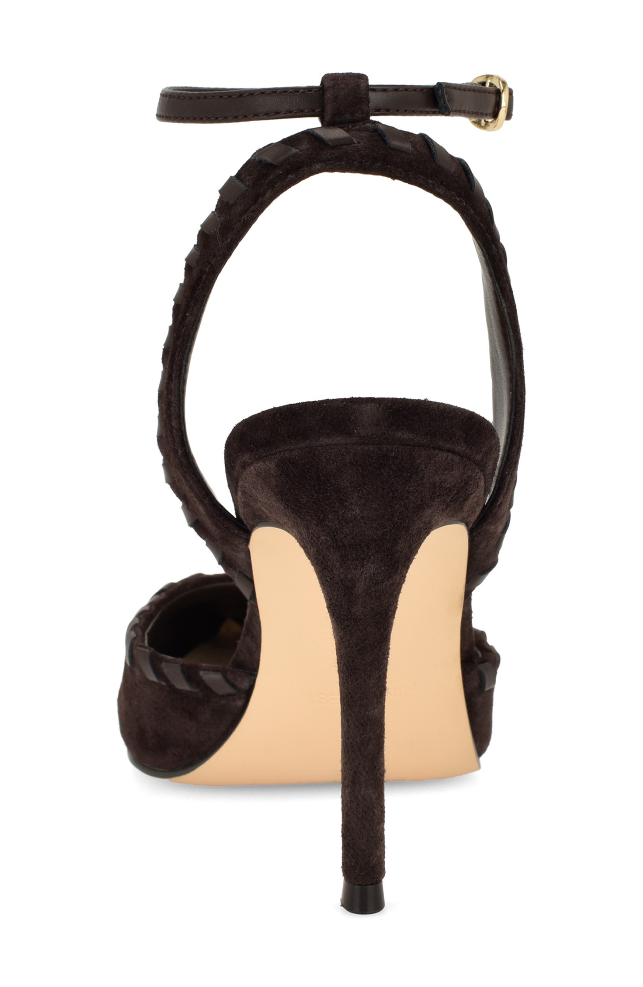 Kenedy Ankle Strap Pump, Alternate, color, DARK BROWN