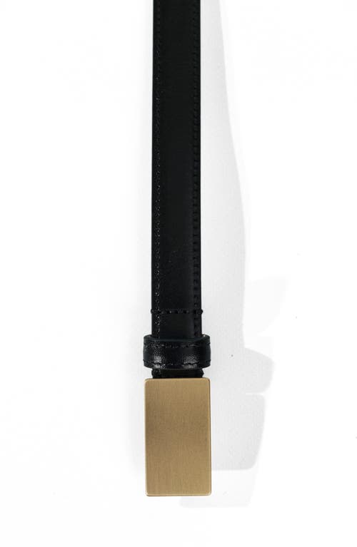 Dehanche Signet Calfskin Leather Skinny Belt