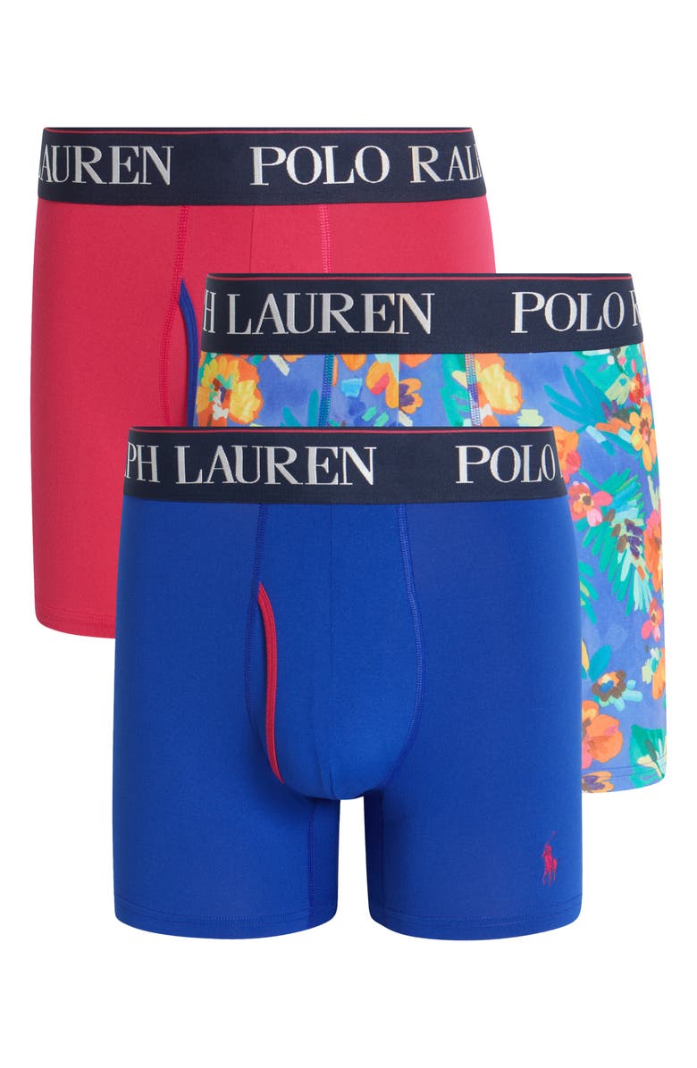 Polo Ralph Lauren Assorted 3-Pack 4D-Flex Microfiber Boxer Briefs, Alternate, color,