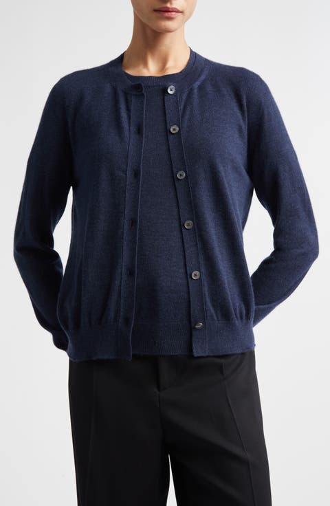 Honor Cashmere Crewneck Cardigan