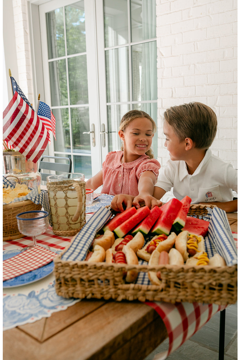 Baker Top, Alternate, color, Red Gingham