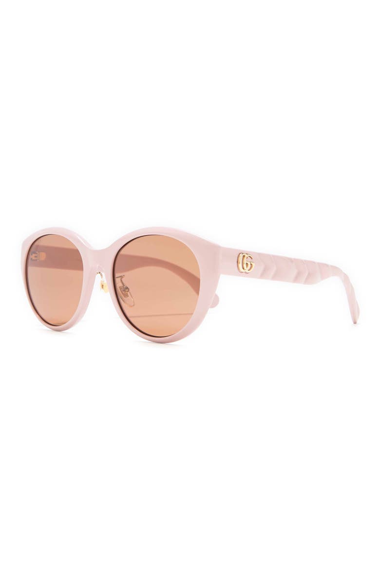 56mm Cat Eye Sunglasses, Alternate, color, BEIGE