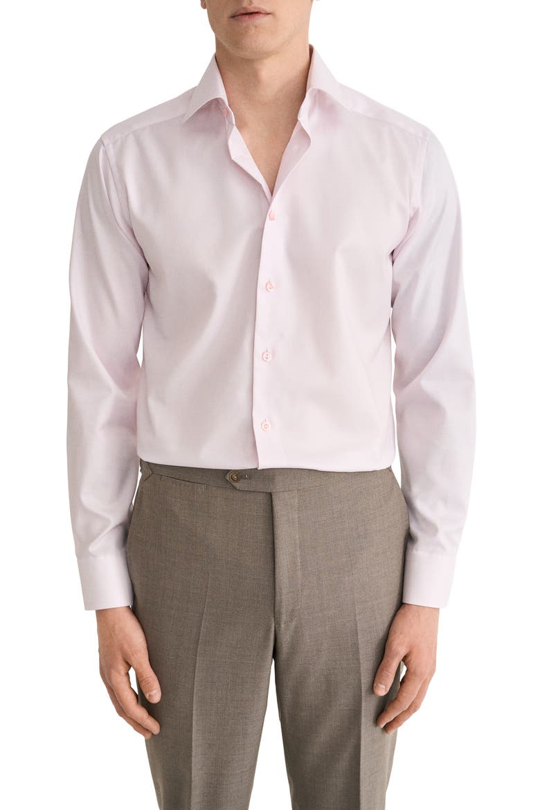 Slim Fit Textured Dress Shirt, Main, color, MEDIUM PINK