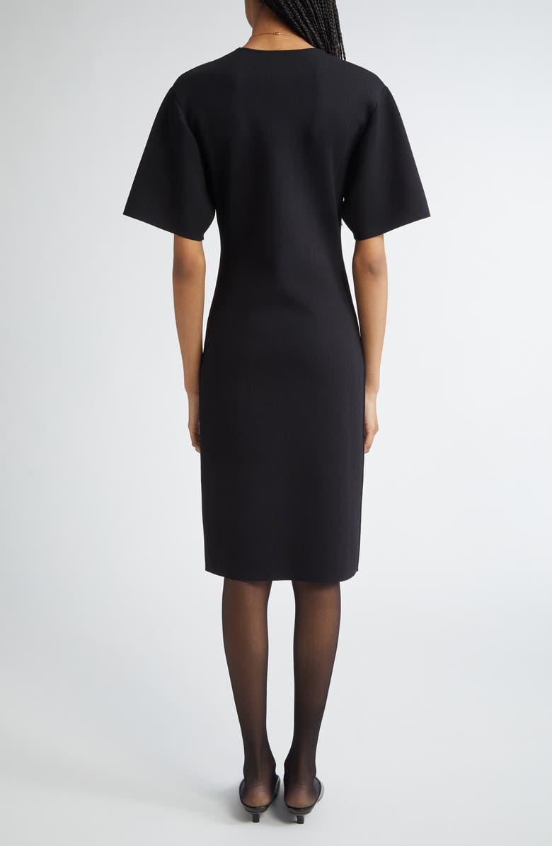 TOTEME Compact Jersey T-Shirt Dress, Alternate, color, Black