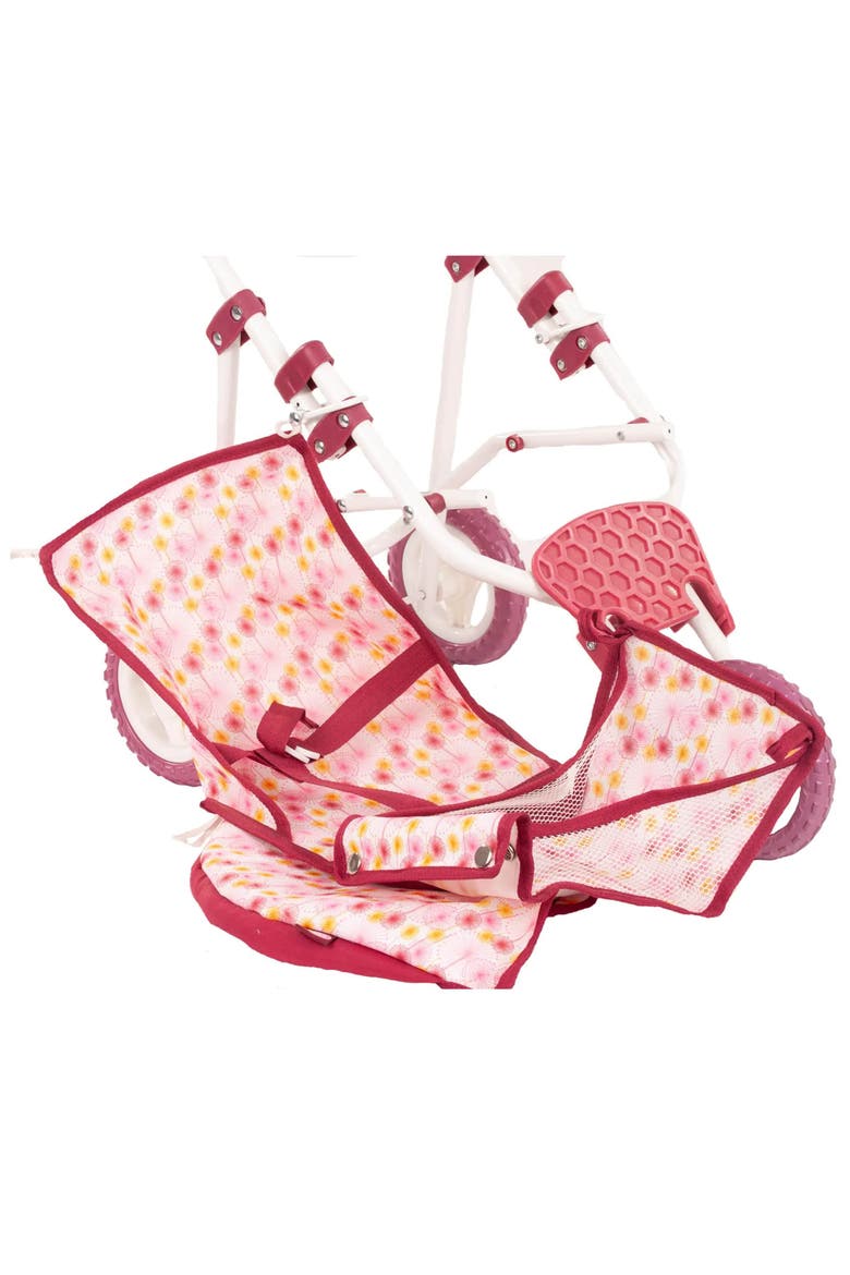 3 Wheel Doll Buggy, Happy Flower, Foldable Toy Stroller, Dolls Up to 19.5 Inches, Alternate, color, Multicolored