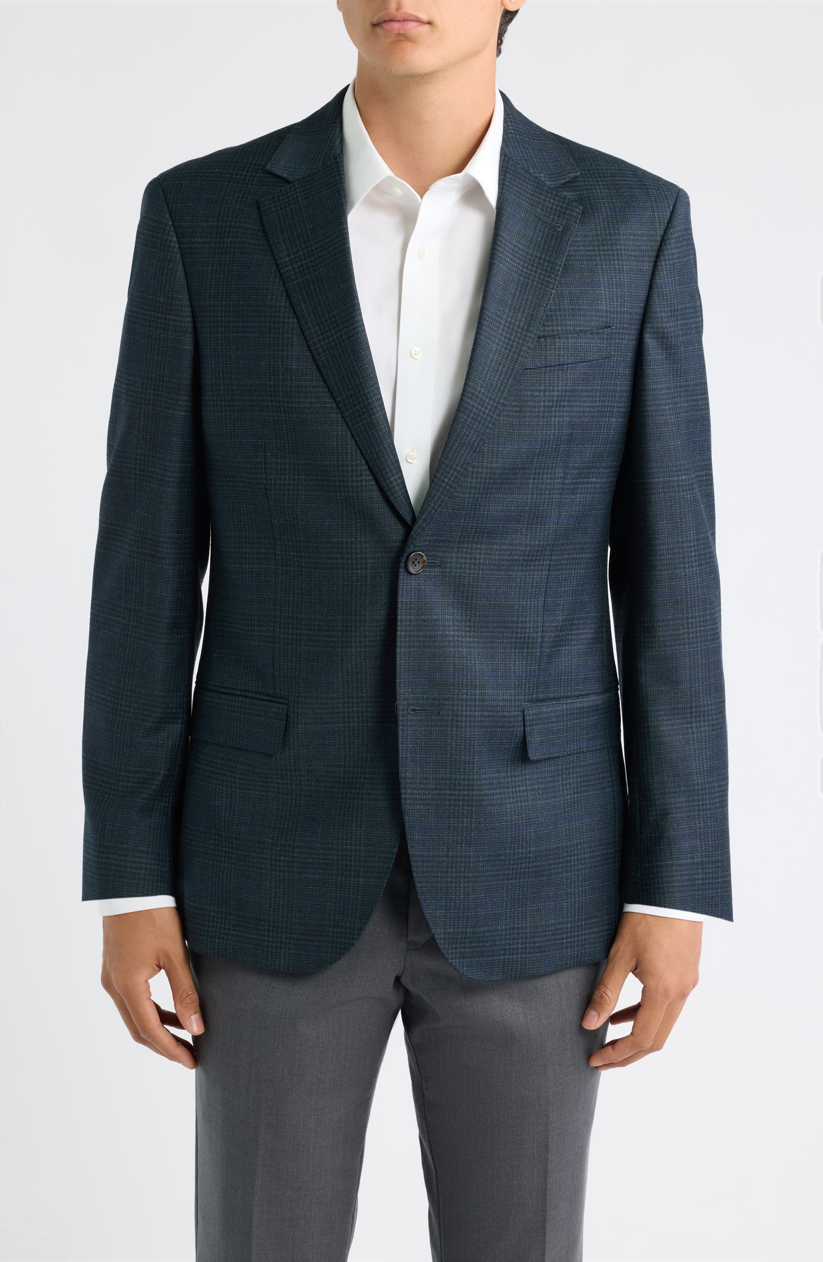 selected GREEN VIRGIN WOOL CHECK