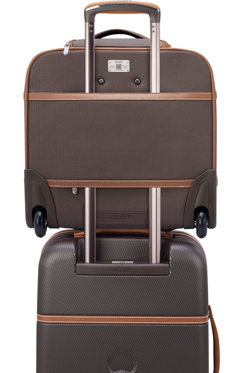 Delsey Paris Chatelet 2.0 Softside Carry on 16 Inch Luggage Under-Seater with 2 Wheels, Alternate, color, Brown
