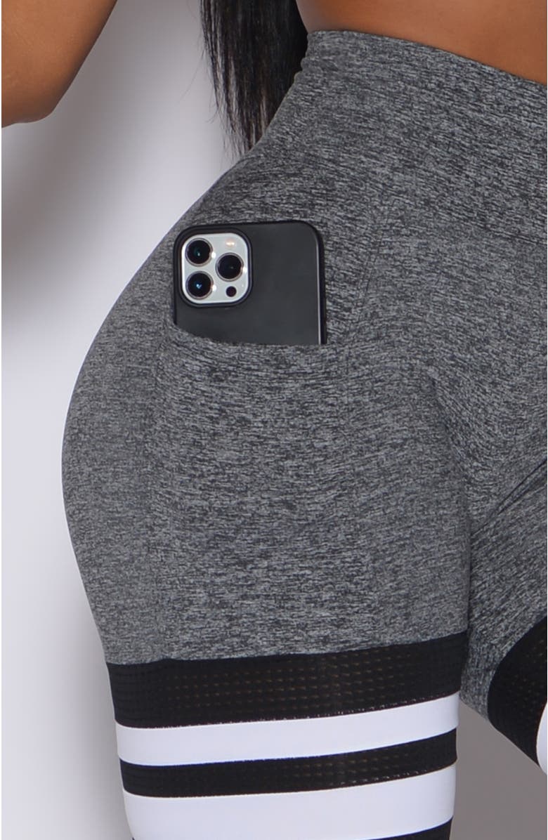 Bombshell Sportswear Scrunch Thigh Highs, Alternate, color, Grey & Black