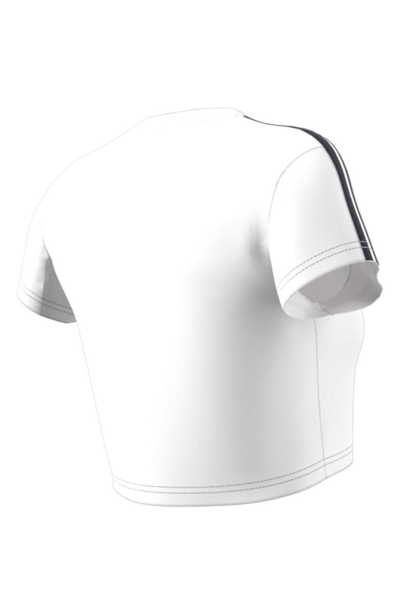 adidas Flower Crop 3-Stripes T-Shirt, Alternate, color, 