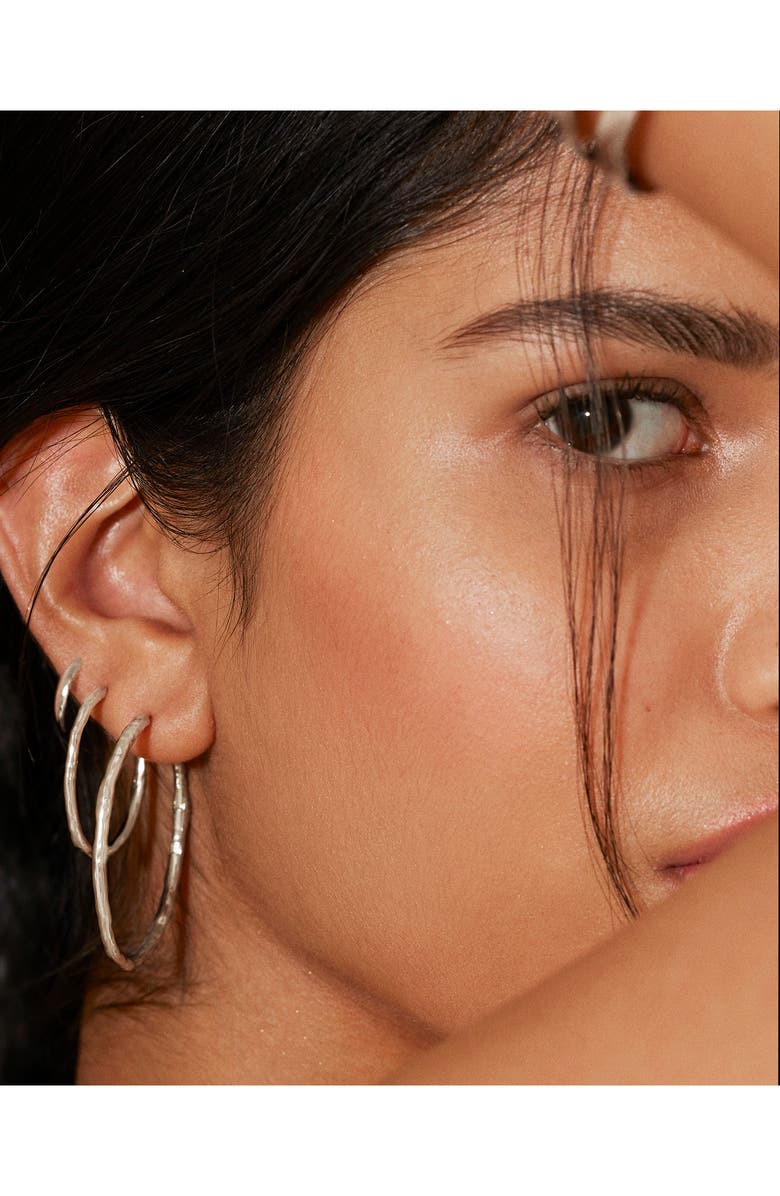 Monica Vinader Siren Muse Medium Hoop Earrings, Alternate, color, Sterling Silver