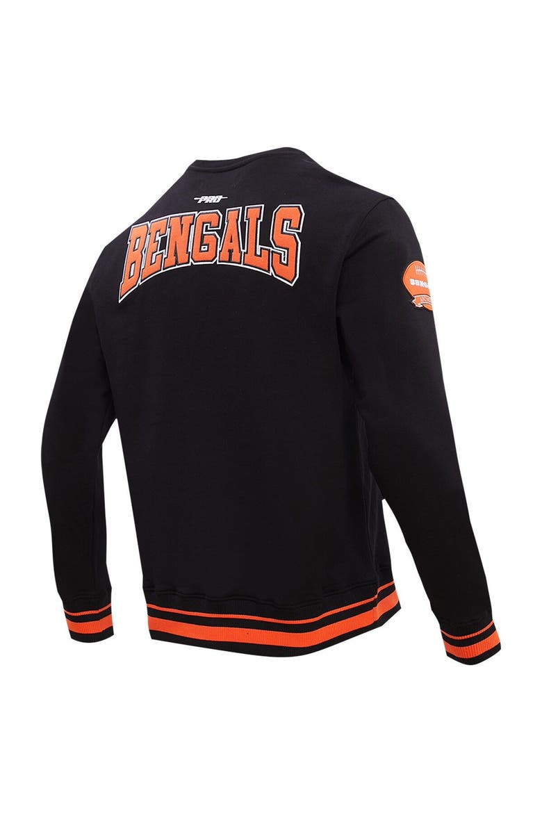 Men's Pro Standard Black Cincinnati Bengals Crest Emblem Pullover Sweatshirt, Alternate, color, Black