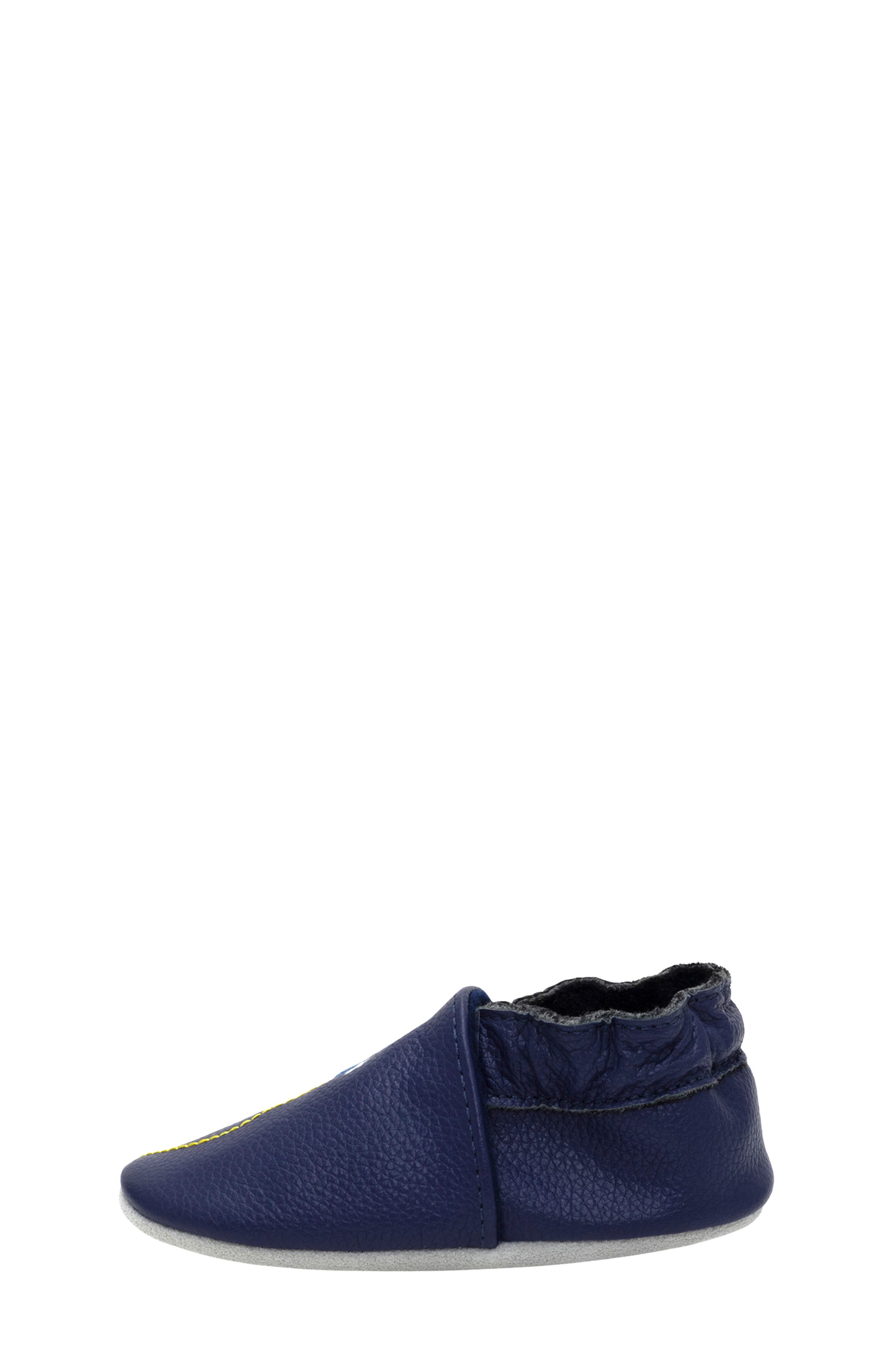 Beyond Awesome Leather Slip On, Alternate, color, NAVY