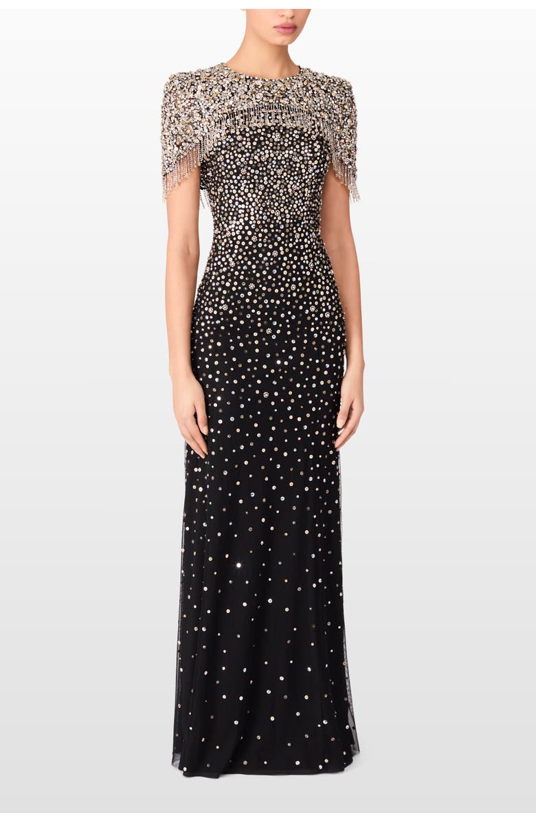 Jenny Packham Esna Maxi Dress, Alternate, color, Liquorice