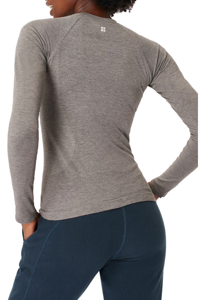 Glisten Long-Sleeve Tee, Alternate, color, CHARCOAL MARL